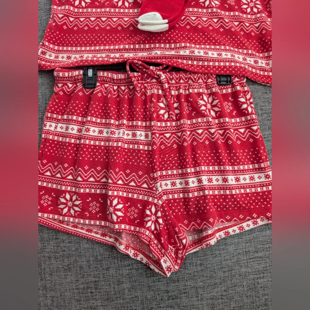 Abound Red and White Snowflake Pajama Set